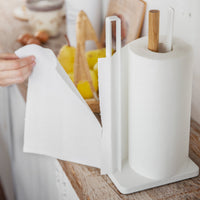 Paper Towel Holder - Steel + Wood