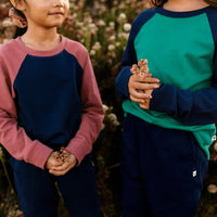 Organic Stevie Raglan Sweatshirt Colorblock