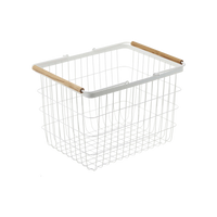 Wire Basket - Two Sizes - Steel + Wood