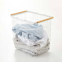Wire Basket - Two Sizes - Steel + Wood