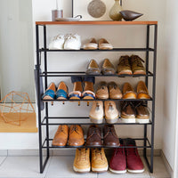 Six-Tier Shoe Rack (34" H) - Steel