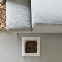 Single Pet Food Bowl - Tall - Steel + Ceramic
