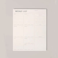 Weekly List Planner Pad
