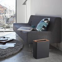 Trash Can - Rectangle - Steel + Wood