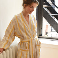 Yellow Ivory Montauk Long Bathrobe