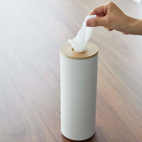 Round Tissue Case - Steel + Wood