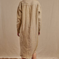 Women's Striped Montauk Shirt Dress in Linen - Final Sale