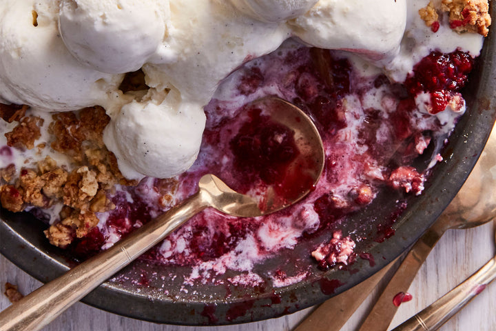 Raspberry Rhubarb Crumble