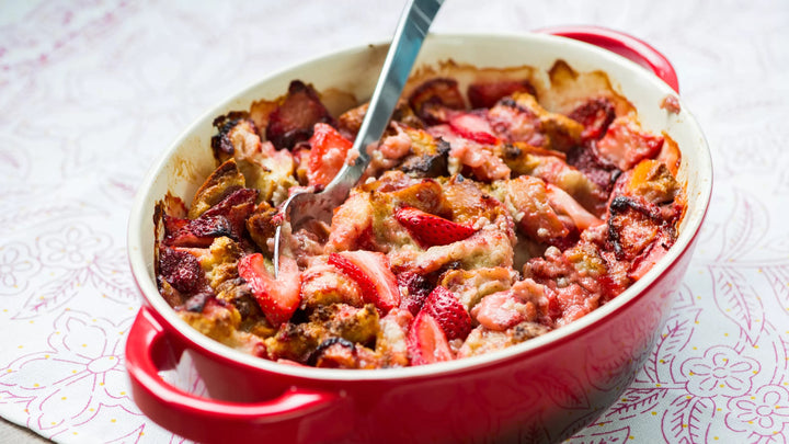 Strawberry Bread Pudding