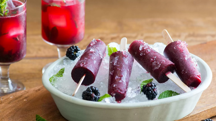 Blackberry Mojito Pops