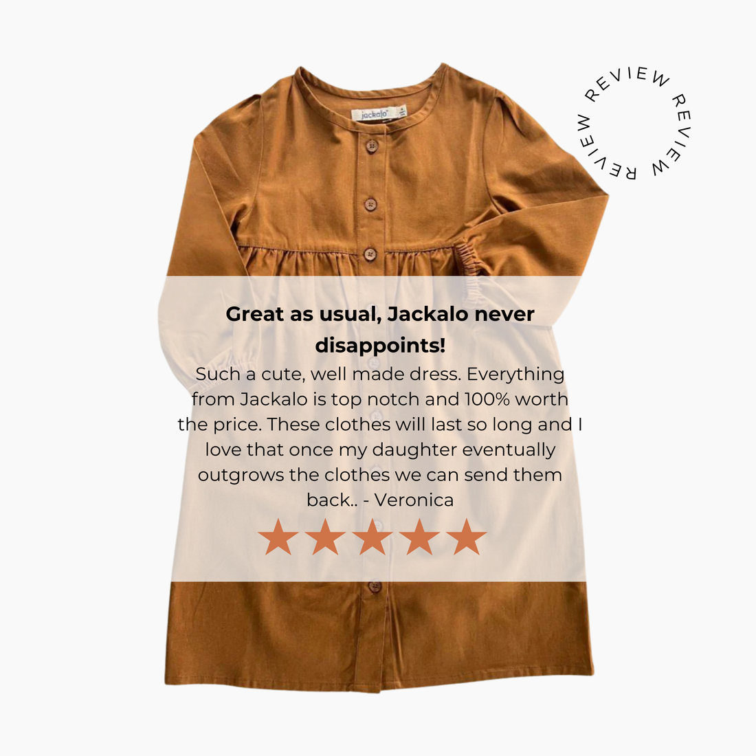 Long-Sleeved Jo Dress- Acorn