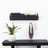 Ledger Wall Pocket 24" With Hooks