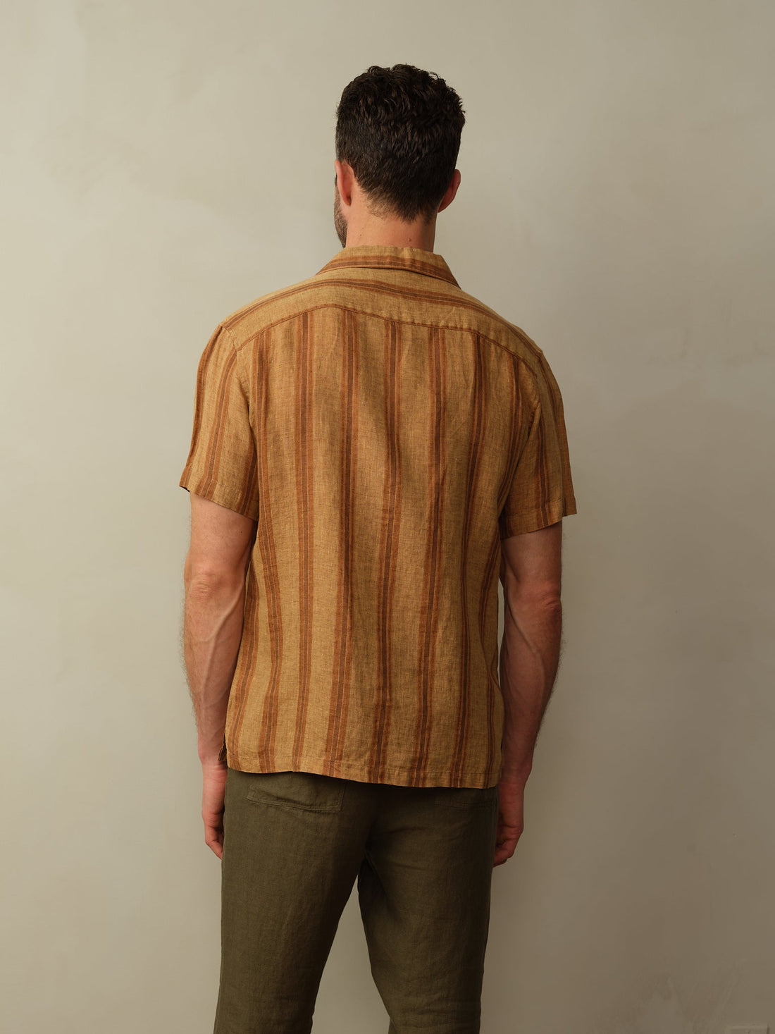 Men's Fez Embroidered Linen S/S