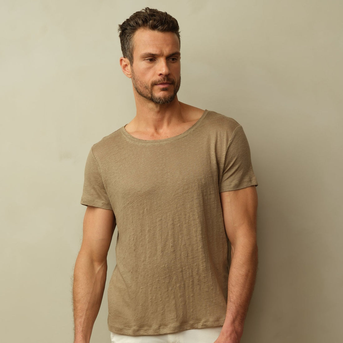 Men's Fischer Linen Boatneck Tee