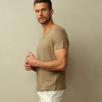 Men's Fischer Linen Boatneck Tee
