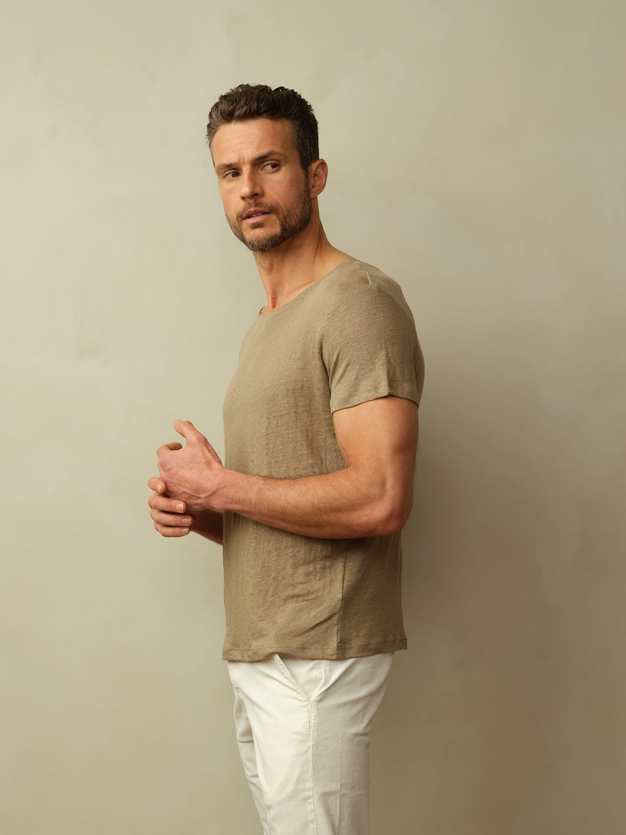 Men's Fischer Linen Boatneck Tee