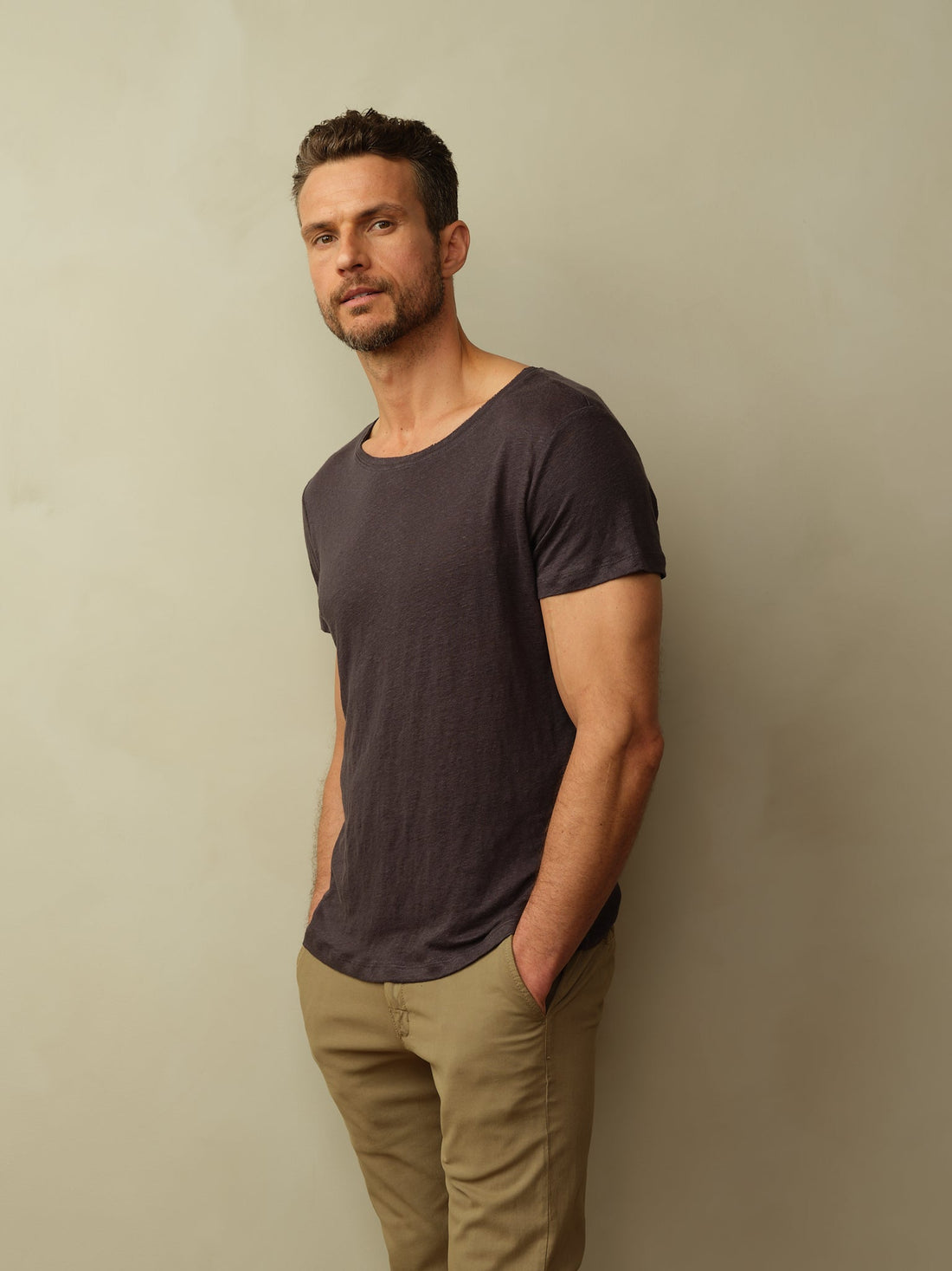 Men's Fischer Linen Boatneck Tee