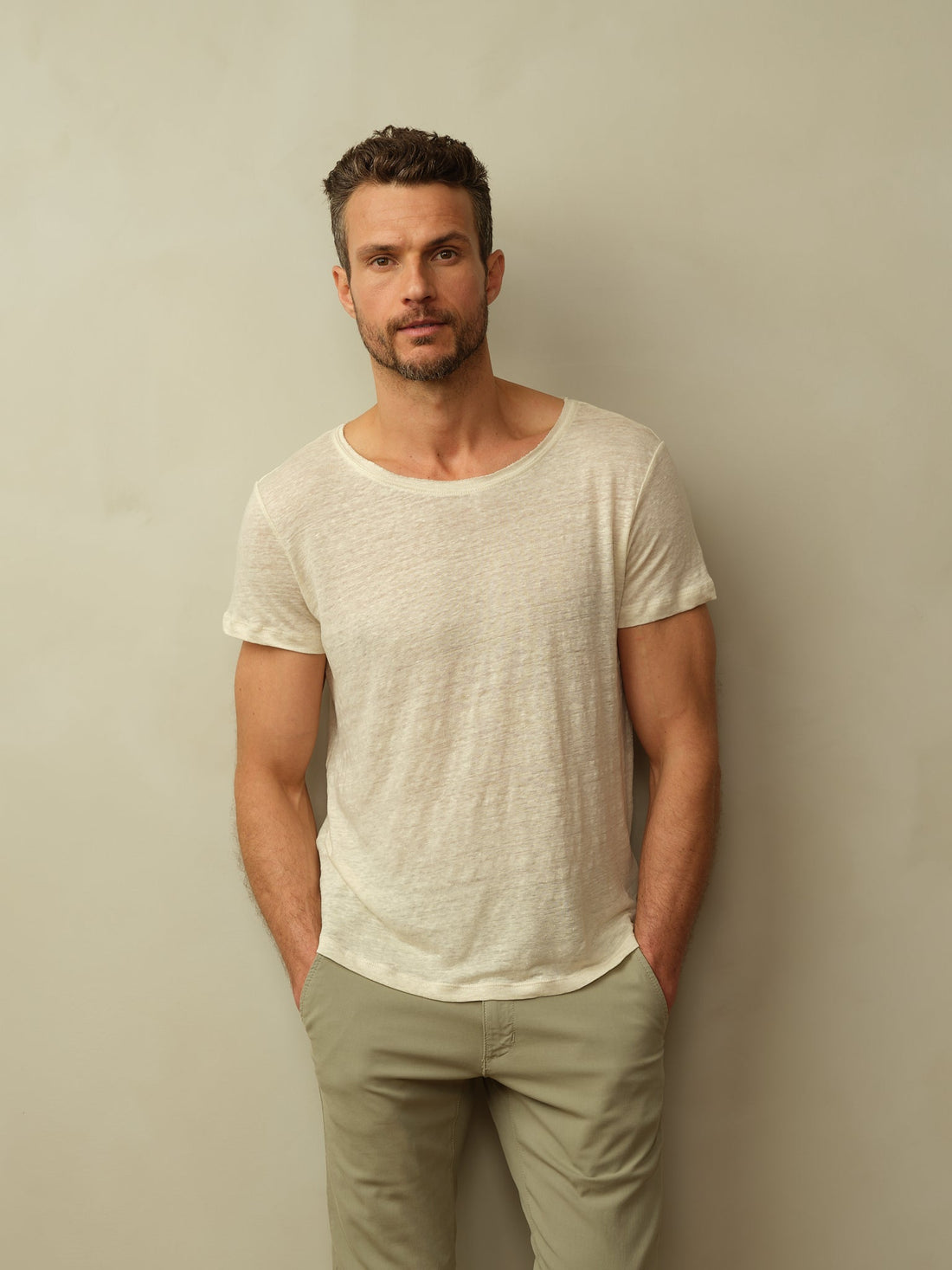 Men's Fischer Linen Boatneck Tee