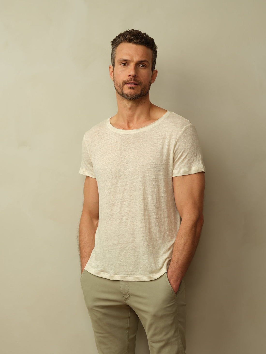 Men's Fischer Linen Boatneck Tee