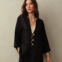 Women's Aoki Linen Kimono Jacket