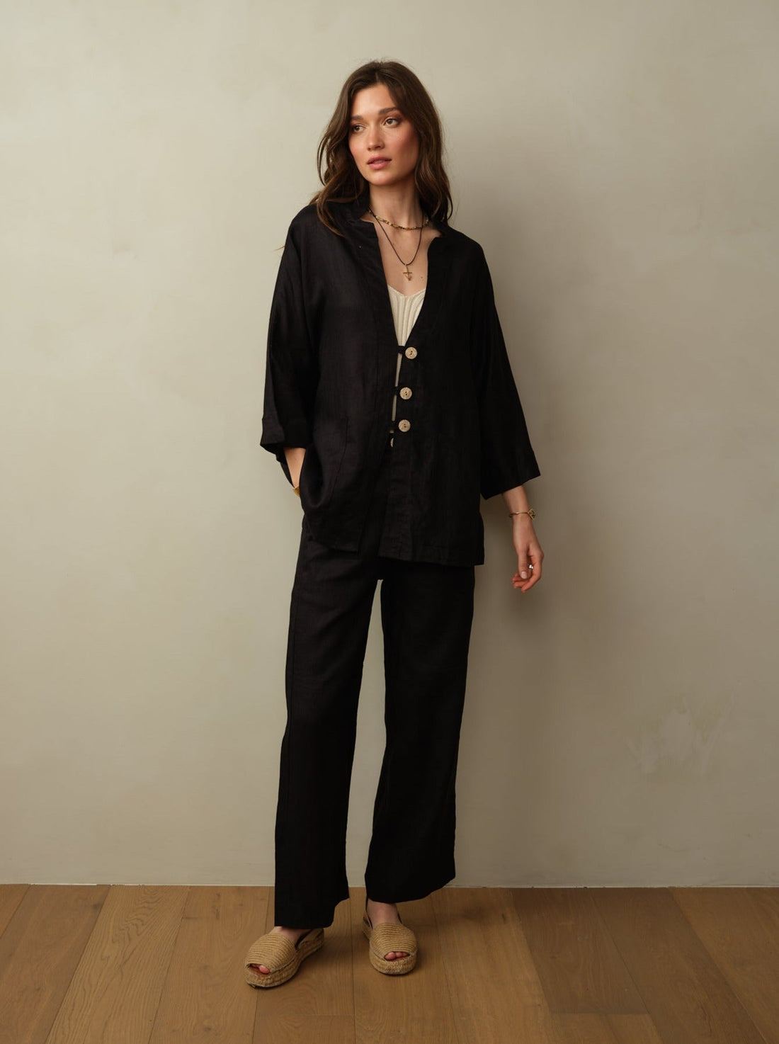 Women's Aoki Linen Kimono Jacket