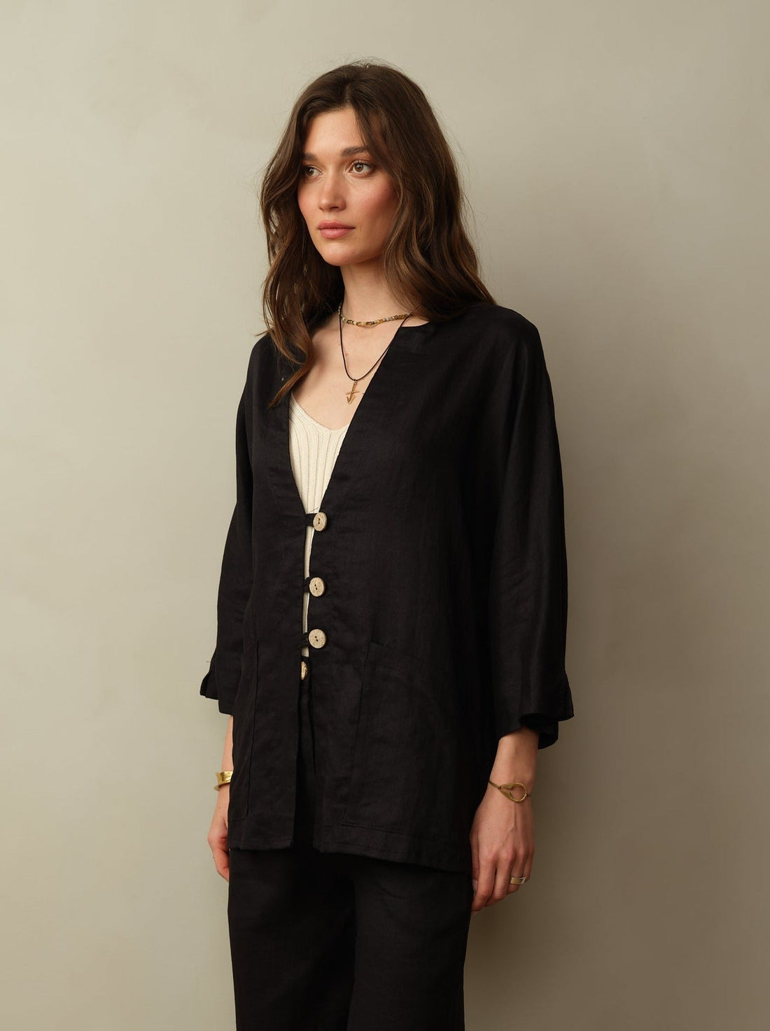Women's Aoki Linen Kimono Jacket