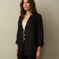 Women's Aoki Linen Kimono Jacket