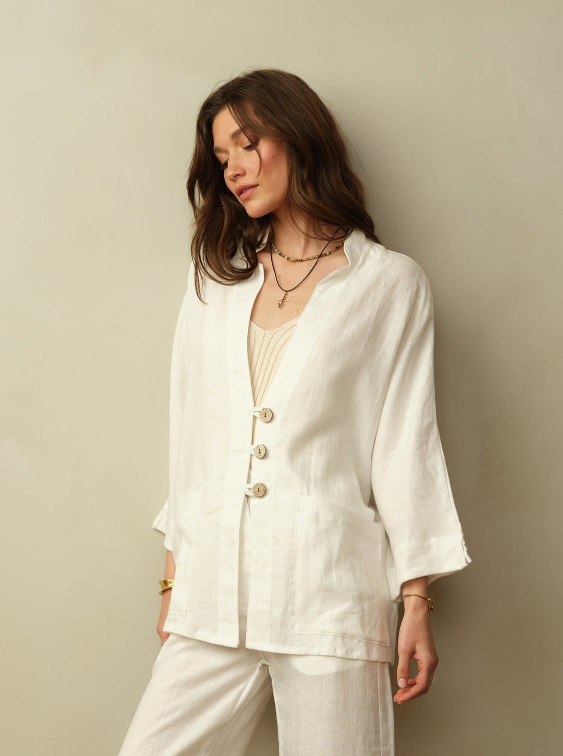 Women's Aoki Linen Kimono Jacket