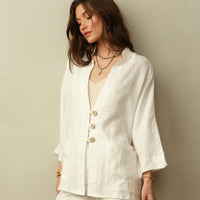 Women's Aoki Linen Kimono Jacket