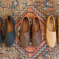 Men's Woven Shoe in Honey + No Stripes