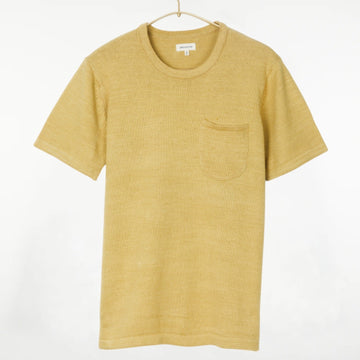 Azad S/S Pocket Flat Knitted Tee Yellow