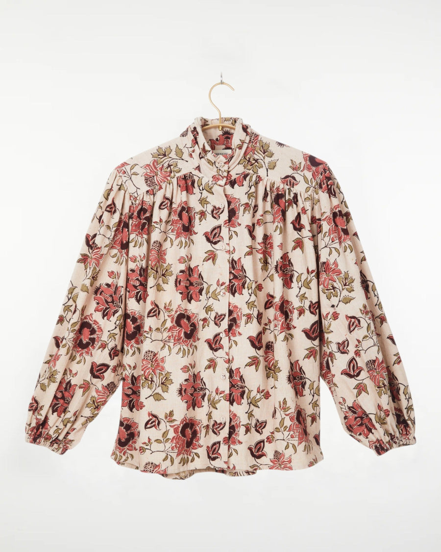 Sabrina Top Kora Floral Print in Madder