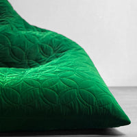 Velvet Quilted Bean Bag Chair with Beans