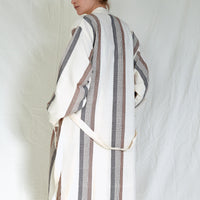 Brown Cream Nomad Long Bathrobe