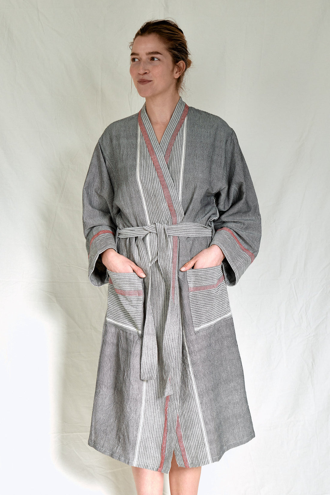 Charcoal Tribeca Long Bathrobe