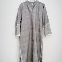 Grey Striped Tribeca Long Sleeve Kaftan