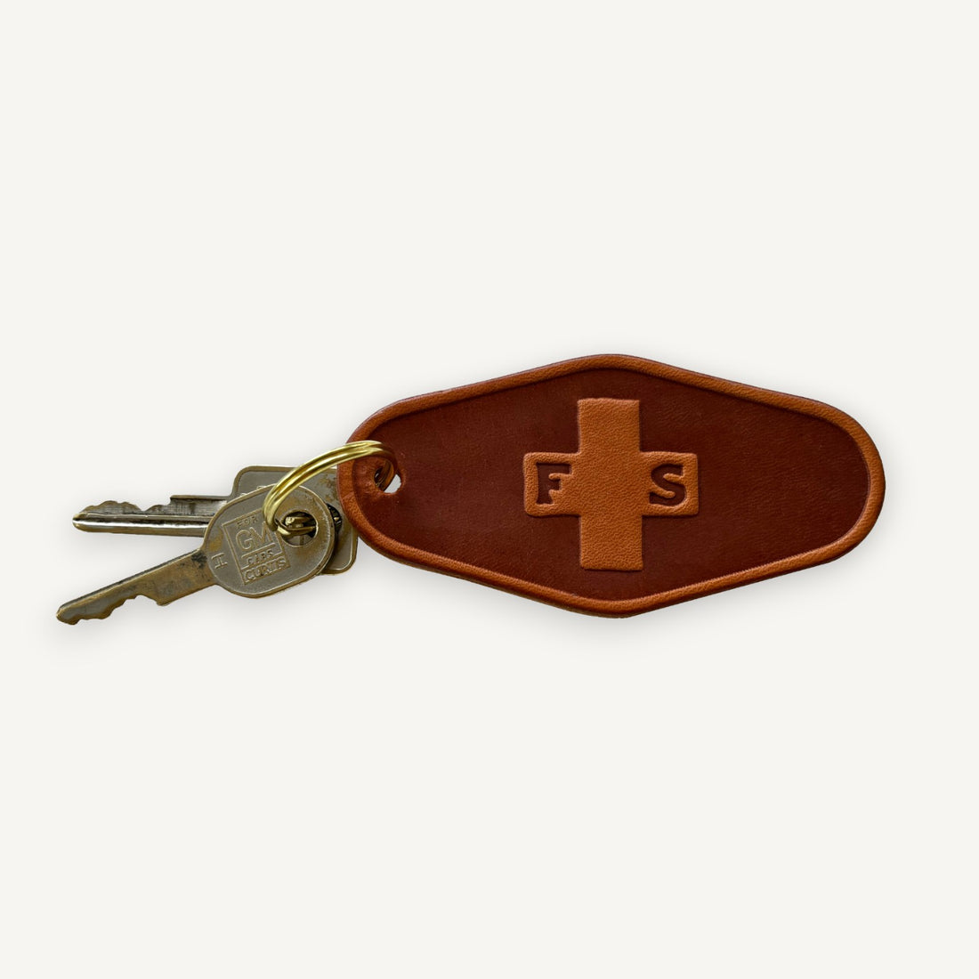 Field + Supply Leather Motel Key Fob