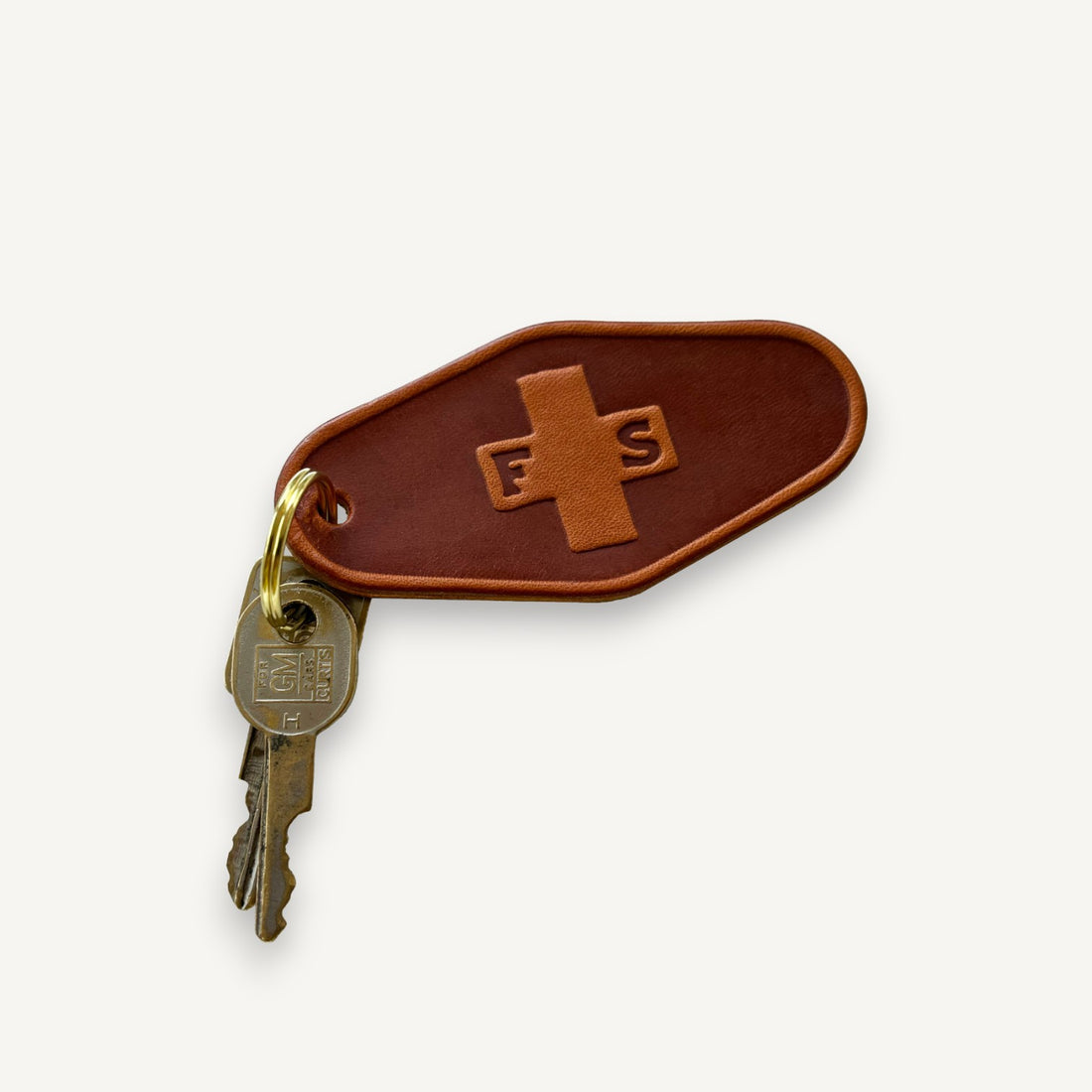 Field + Supply Leather Motel Key Fob