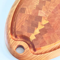 End Grain Deep Juice Groove Small Egg Carving Board- Limited Edition