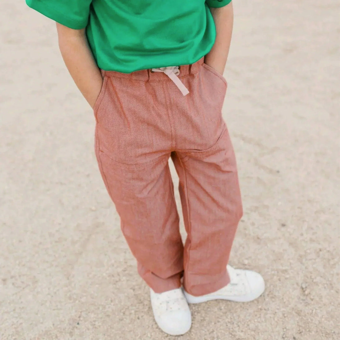 Jules Pants - Orange Chambray