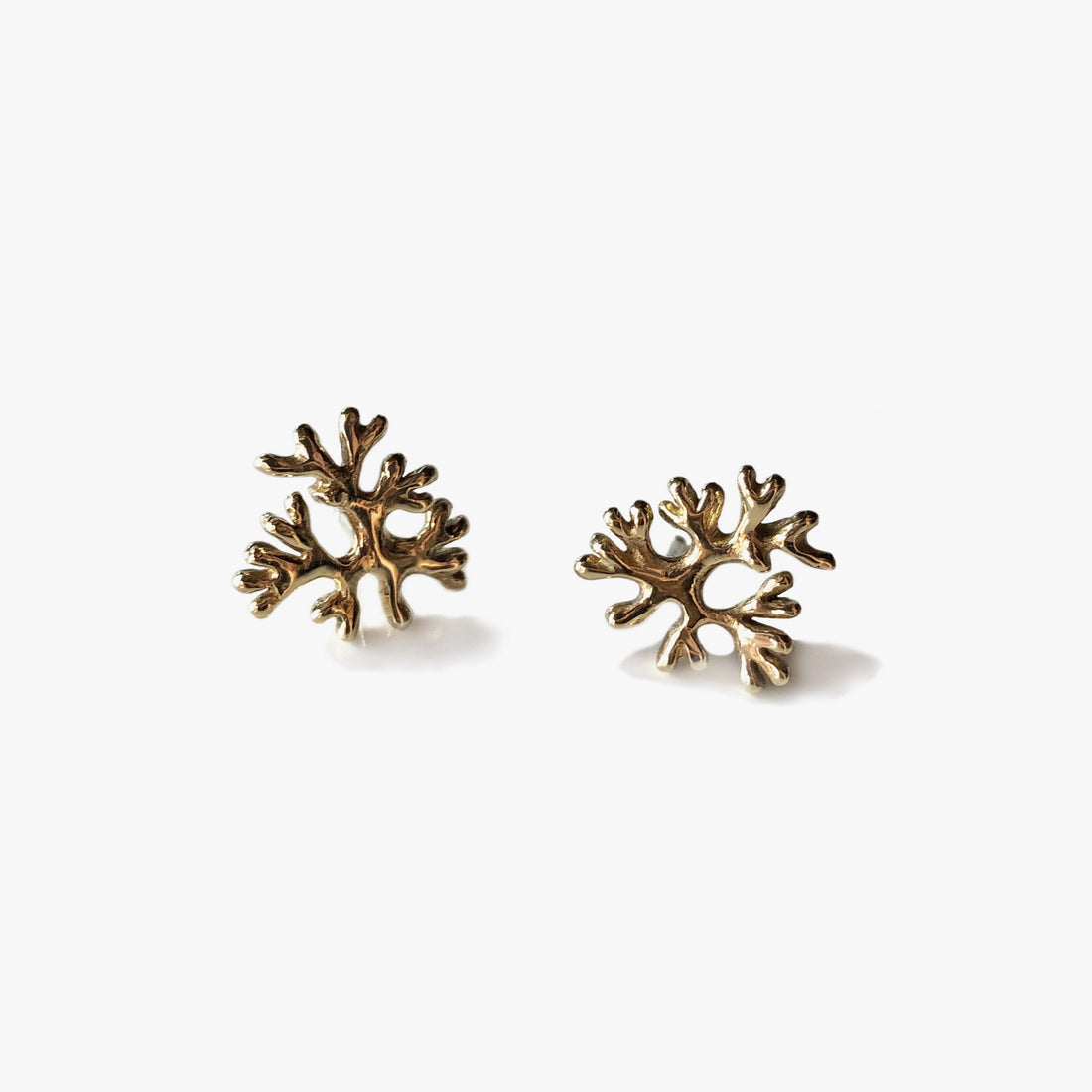 Fan Earrings - Yellow Bronze