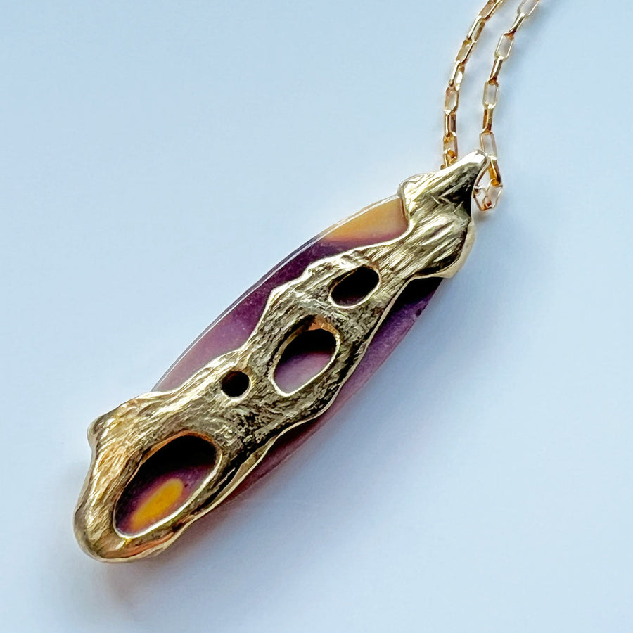 Enfolded Jasper Shell Pendant