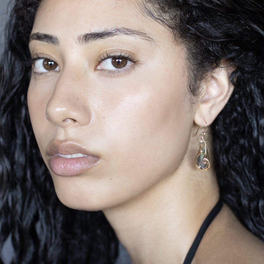Slide Earrings - Yellow Bronze