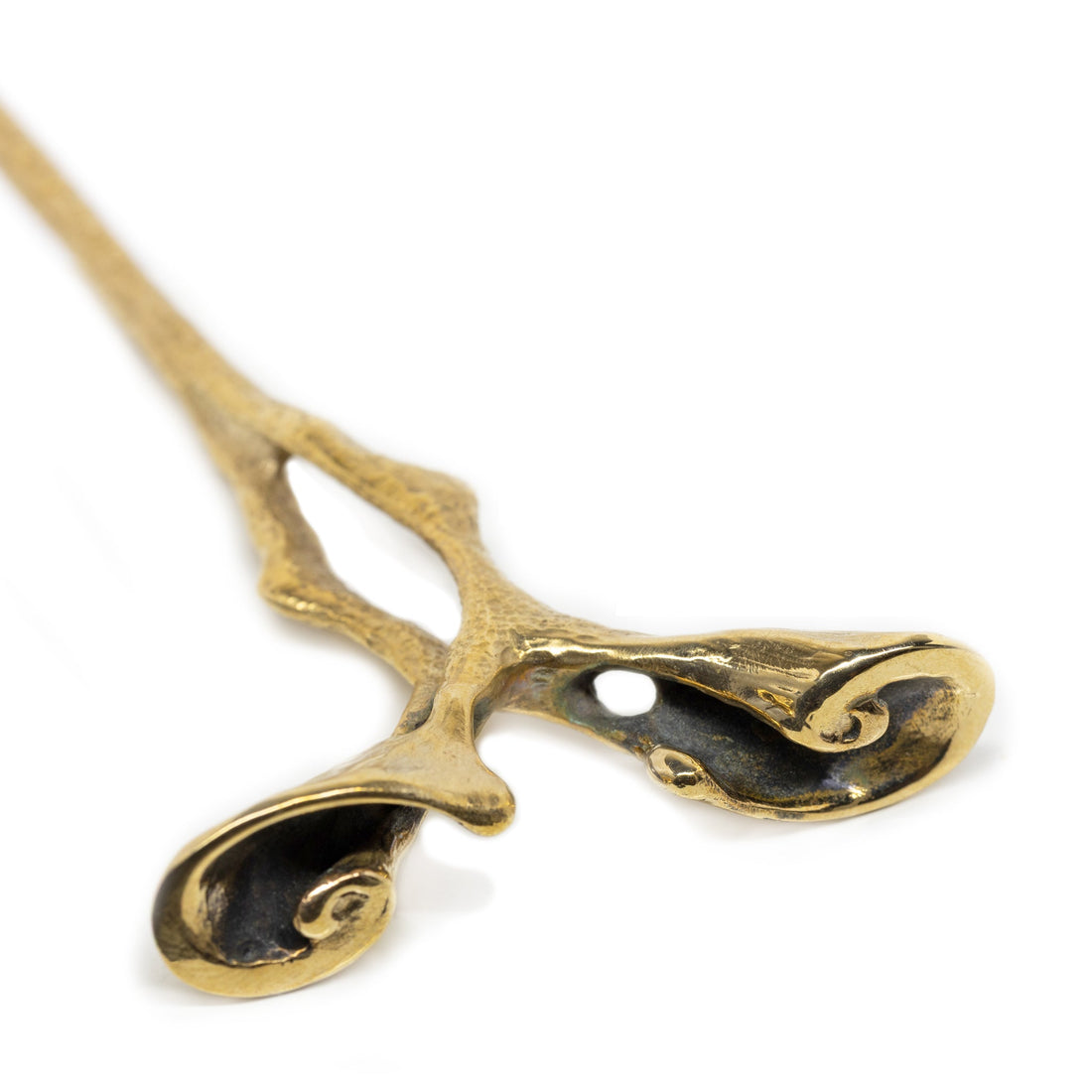 Slide Hair Stick - Yellow Bronze
