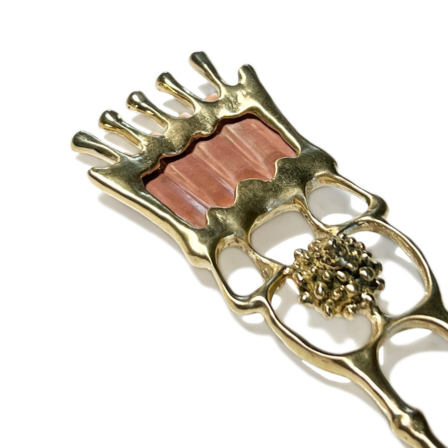 Conchiolin Crown Hair Ornament - Yellow Bronze