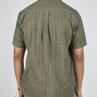 S/S Kabir Shirt in Mockleno Hatch Check Sage