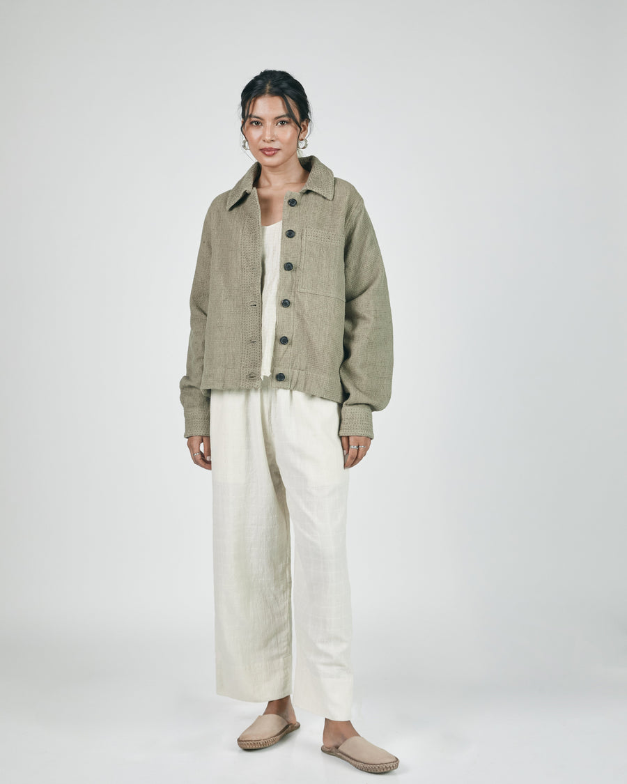 Padma Jacket in Honeycomb Sage