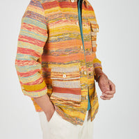 Akash Chore Coat in Khes Multi Stripe Marigold