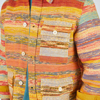 Akash Chore Coat in Khes Multi Stripe Marigold