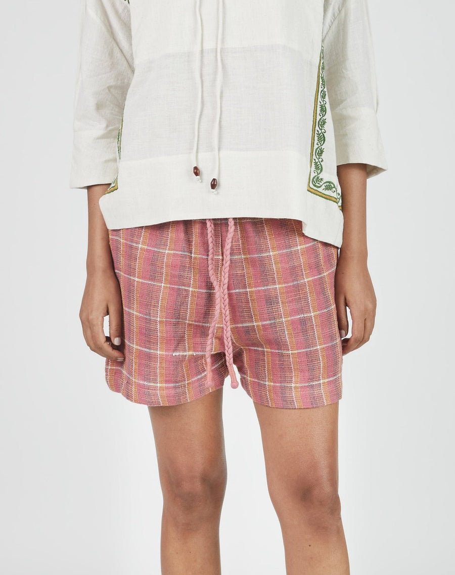 Ekiya Short in Nubby Cotton Sunset Plaid